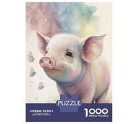 Jigsaw Puzzle for Teenagers 1000 Pieces Sweet Little Piglet Jigsaw for Adults Hands-on Game Analysis And Logic Parent-child Interaction 70x50cm/1000pcs