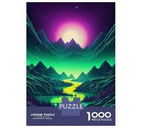 Jigsaw Puzzle for Teenagers 1000 Pieces Synthwave Abstract Odyssey Puzzles for Adults Family Games Wall Decoration Birthday And Unique Gifts 70x50cm/1000pcs