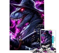 Jigsaw Puzzle for Teenagers 1000 Pieces T-rex Raptor Ninja Animal Difficult And Challenge Birthday Present Educational Game for 14+ Puzzle Game Offered (38x26cm)