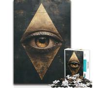 Jigsaw Puzzle for Teenagers 1000 Pieces The All Seeing Eye Educational Family Game Pattern Assembly Educational Toy (size 50x75cm)