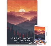 Jigsaw Puzzle for Teenagers 1000 Pieces The Great Smoky Mountains Educational Games Precision Cutting Secret Santa Gifts Size 38x26cm