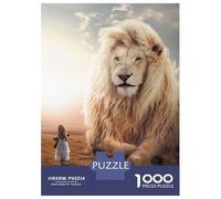 Jigsaw Puzzle for Teenagers 1000 Pieces The Huge White Lion Jigsaws for Adults Toy Wall Decor Staycation Kill Time Parent-child Interaction 52x38cm/1000pcs