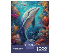 Jigsaw Puzzle for Teenagers 1000 Pieces The Jumping Dolphin Jigsaw for Adults Hands-on Game Analysis And Logic Parent-child Interaction 52x38cm/1000pcs