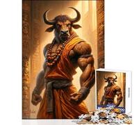 Jigsaw Puzzle for Teenagers 1000 Pieces The Minotaur Monk Relax Games Wall Decoration Home Decoration Toys Parent-child Interaction (75X50CM)