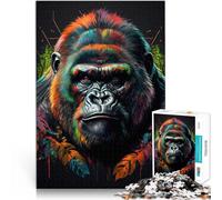 Jigsaw Puzzle for teenagers 1000 Pieces The Old Gorilla Herausforderndes Spiel einzigartiges Herausforderungsspiel38x26cm