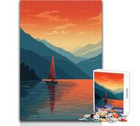 Jigsaw Puzzle for Teenagers 1000 Pieces The Vintage Sailing Camp Educational Family Game Perfect Decoration Toy Wall Decor Size 38x52cm