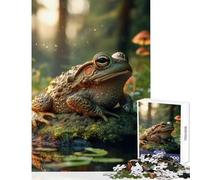 Jigsaw Puzzle for Teenagers 1000 Pieces Toad in A Forest Puzzle For Teenagers Precision Cutting Challenging To Complete Toys Educational Games (38x52cm)