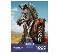 Jigsaw Puzzle for Teenagers 1000 Pieces Travel Guide Zebra Adult Jigsaw Relaxing Games Home Decoration Unique Gifts for Birthday And Christmas 52x38cm/1000pcs