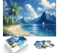 Jigsaw Puzzle for teenagers 1000 Pieces Tropical Dream Island Lernspiele eignet sich ideal als Geschenk für die ganze Familie52x38cm