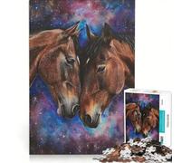 Jigsaw Puzzle for Teenagers 1000 Pieces Two Horses In Love Relaxing Games Analysis And Logic Improving Love between Couples 50x75cm