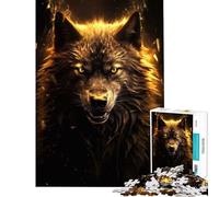 Jigsaw Puzzle for Teenagers 1000 Pieces Unleashed Black Wolf Family Game Toys Educational Games Gifts for Women Men for The Whole Family (Size 38x52cm)