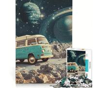 Jigsaw Puzzle for Teenagers 1000 Pieces Van on The Beach Relaxing Games Analysis And Logic Improving Love between Couples 38x26cm