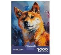Jigsaw Puzzle for Teenagers 1000 Pieces Vibrant Shiba Portrait Puzzle for Adults Hands-on Game Staycation Kill Time Parent-child Interaction 38x26cm/1000pcs