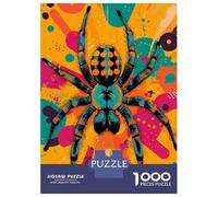Jigsaw Puzzle for Teenagers 1000 Pieces Vibrant Spider Illustration Arachnids in A Bold Pop Art Style Colorful Spider Art Jigsaw for Adults Hands-on Game Analysis And Logic Parent-child Interaction
