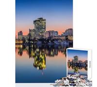 Jigsaw Puzzle for Teenagers 1000 Pieces Vienna Skyline at Sunset Interactive Family Leisure Activity Ideal Festive Holiday Present (50X75cm)