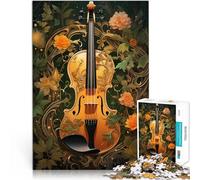 Jigsaw Puzzle for teenagers 1000 Pieces Violin Vintage Violinist Präzisionsschnitt Geeignet für die Schreibtischdekoration38x26cm