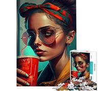 Jigsaw Puzzle for Teenagers 1000 Pieces We Love Coffee Help The Brain Exercise Difficult Challenge Family Game Suitable for Ages 14 And Up (50x75cm)