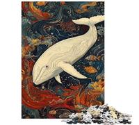 Jigsaw Puzzle for Teenagers 1000 Pieces Whale's Underwater Odyssey Educational Games Difficult Hard Home Decoration Toys Birthday Present,Travel Gifts, Size 38x26cm
