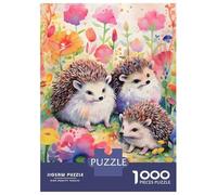 Jigsaw Puzzle for Teenagers 1000 Pieces Whimsical Hedgehog Jigsaw for Adults Hands-on Game Analysis And Logic Parent-child Interaction 38x26cm/1000pcs