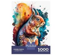 Jigsaw Puzzle for Teenagers 1000 Pieces Whimsical Squirrel Jigsaw for Adults Hands-on Game Analysis And Logic Parent-child Interaction 38x26cm/1000pcs