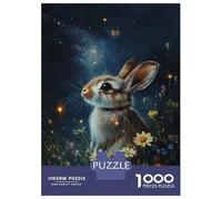 Jigsaw Puzzle for Teenagers 1000 Pieces Whispering Night Bunnies Jigsaw for Adults Hands-on Game Analysis And Logic Parent-child Interaction 38x26cm/1000pcs