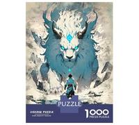 Jigsaw Puzzle for Teenagers 1000 Pieces White Lion Spirit Jigsaw for Adults Hands-on Game Analysis And Logic Parent-child Interaction 52x38cm/1000pcs
