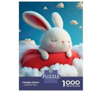 Jigsaw Puzzle for Teenagers 1000 Pieces White Rabbit Dreaming Jigsaws for Adults Toy Wall Decor Staycation Kill Time Parent-child Interaction 70x50cm/1000pcs