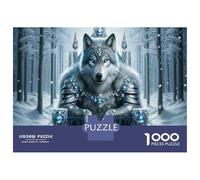 Jigsaw Puzzle for Teenagers 1000 Pieces Winter Wolf Armor Statue Jigsaw Puzzle Relax Games Difficult Hard Difficult And Challenge 70x50cm/1000pcs