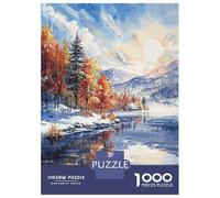 Jigsaw Puzzle for Teenagers 1000 Pieces Winters Dawn Reflection Adult Puzzles Family Games Improve Memory for Is Ideal As A Gift 38x26cm/1000pcs