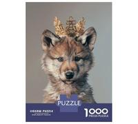 Jigsaw Puzzle for Teenagers 1000 Pieces Wolf King Crown Jigsaw for Adults Hands-on Game Analysis And Logic Parent-child Interaction 52x38cm/1000pcs
