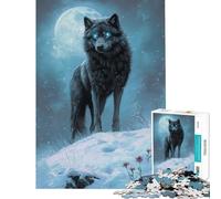 Jigsaw Puzzle for Teenagers 1000 Pieces Wolf of The Winter Soul Practical Game Toys Educational Games Gifts Ideas Tough Challenge (Size 75x50cm)