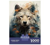 Jigsaw Puzzle for Teenagers 1000 Pieces Wolf Wall Art Print-8 Puzzle for Adults DIY Toys Analysis And Logic Difficult And Challenge 38x26cm/1000pcs