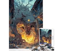 Jigsaw Puzzle for Teenagers 1000 Pieces Wolf Werewolf Monster in Ruined Town Educational Games Wall Art DIY Toys Birthday Present,Travel Gifts, (38x26cm)