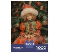 Jigsaw Puzzle for Teenagers 1000 Pieces Young Mrs Claus Xmas Jigsaw for Adults Hands-on Game Analysis And Logic Parent-child Interaction 38x26cm/1000pcs