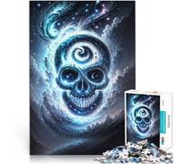 Jigsaw Puzzle for teenagers 2000 Pieces Blue Space Skull Toy Intellectual Game 70x100cm Secret Santa Gifts for Age 14+
