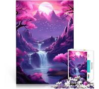 Jigsaw Puzzle for teenagers 2000 Pieces Cherry Blossom Moon Japan Für Familienspaß einzigartiges Herausforderungsspiel70x100cm