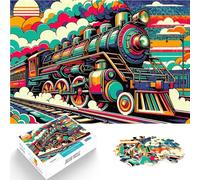 Jigsaw Puzzle for teenagers 2000 Pieces steam train sunset wpap Lustige Spiele Tolles Geschenk für Spiele70x100cm