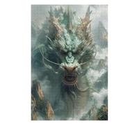 Jigsaw Puzzle for Teenagerss 1000 PCS Ancient Green Dragon Adult Jigsaw Puzzle Toy Wall Decor Difficult Hard Unique Gifts for Birthday And Christmas 1000 PCS