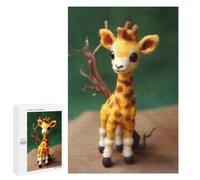 Jigsaw Puzzle for Teenagerss 1000 PCS Cute African Baby Giraffe Adult Puzzles Relax Games Pattern Assembly Parent-child Interaction 1000 PCS