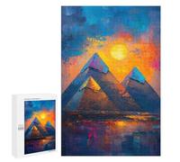 Jigsaw Puzzle for Teenagerss 1000 PCS Dessert Egypt Pyramids Adult Puzzles Relax Games Pattern Assembly Parent-child Interaction 1000 PCS