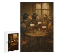 Jigsaw Puzzle for Teenagerss 1000 PCS Ducks Drinking Beer at A Table Jigsaw for Adults Hands-on Game Wall Art Difficult And Challenge 1000 PCS