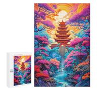 Jigsaw Puzzle for Teenagerss 1000 PCS Enchanted Pagoda Landscape Jigsaw for Adults Hands-on Game Wall Art Difficult And Challenge 1000 PCS