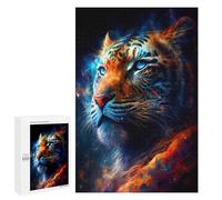 Jigsaw Puzzle for Teenagerss 1000 PCS Flame Tiger Portrait-2 Jigsaw for Adults Hands-on Game Wall Art Difficult And Challenge 1000 PCS