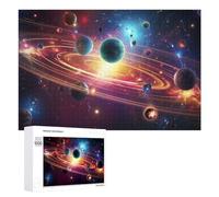 Jigsaw Puzzle for Teenagerss 1000 PCS Galactic Dreamscape A Cosmic Journey Through Stars And Planets Adult Jigsaw Anti-Stress Toys Perfect Decoration for Is Ideal As A Gift 1000 PCS