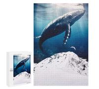 Jigsaw Puzzle for Teenagerss 1000 PCS Giant Mountain Blue Whale Puzzle for Adults Relax Games Perfect Decoration Birthday And Unique Gifts 1000 PCS