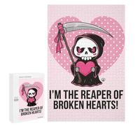 Jigsaw Puzzle for Teenagerss 1000 PCS Grim Reaper of Broken Hearts Puzzle for Adults Relax Games Perfect Decoration Birthday And Unique Gifts 1000 PCS