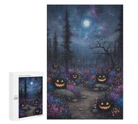Jigsaw Puzzle for Teenagerss 1000 PCS Halloween Night Pumpkin Patch Puzzle for Adults Relax Games Perfect Decoration Birthday And Unique Gifts 1000 PCS