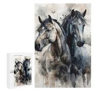 Jigsaw Puzzle for Teenagerss 1000 PCS Horses Watercolor Jigsaw for Adults Hands-on Game Wall Art Difficult And Challenge 1000 PCS