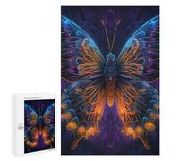 Jigsaw Puzzle for Teenagerss 1000 PCS Neon Butterfly Artwork -1 Puzzles for Adults Anti-Stress Toys Wall Art Parent-child Interaction 1000 PCS