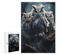 Jigsaw Puzzle for Teenagerss 1000 PCS Owl Trio Perched Mystically Jigsaw for Adults Hands-on Game Wall Art Difficult And Challenge 1000 PCS